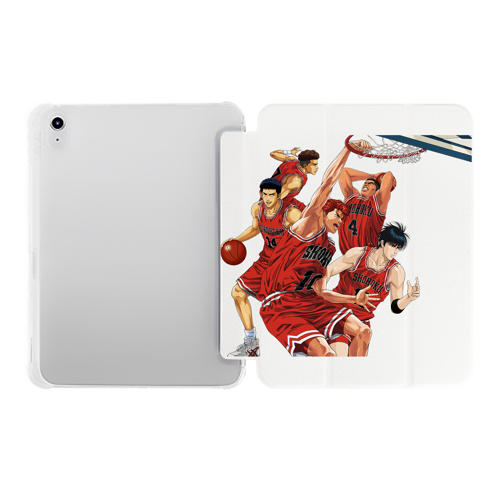 （画像用） SLAM DUNK／スラムダンク IPad ケース ペン収納付き 三つ折りスタンド PUレザー×シリコン 対応機種9.5/10.5/10.9インチ